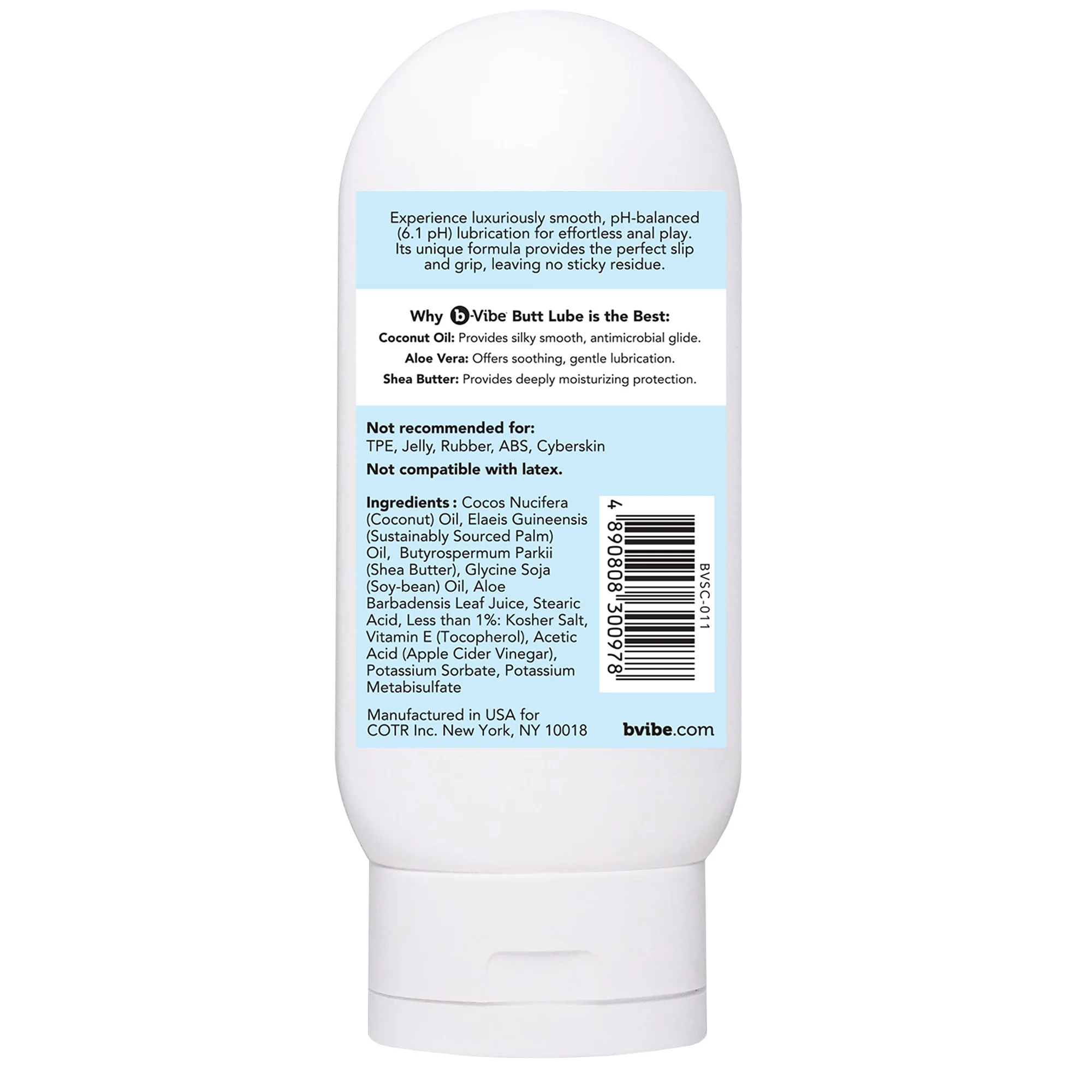 b-Vibe Butt Lube Personal Anal Oil-Based Lubricant 4 Oz / 118 mL - Image 2