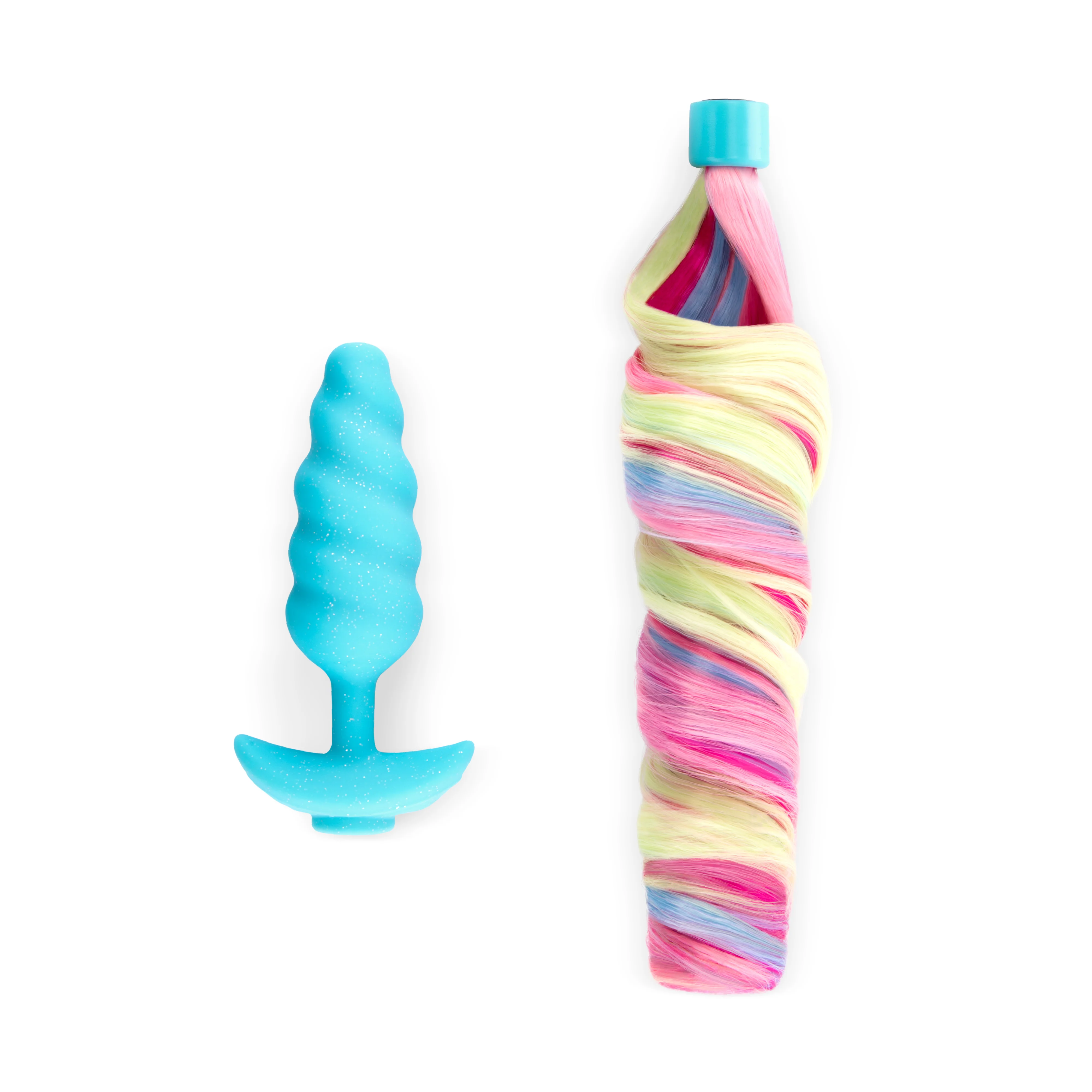 b-Vibe Unicorn Tail Vibrating Butt Plug - Image 2