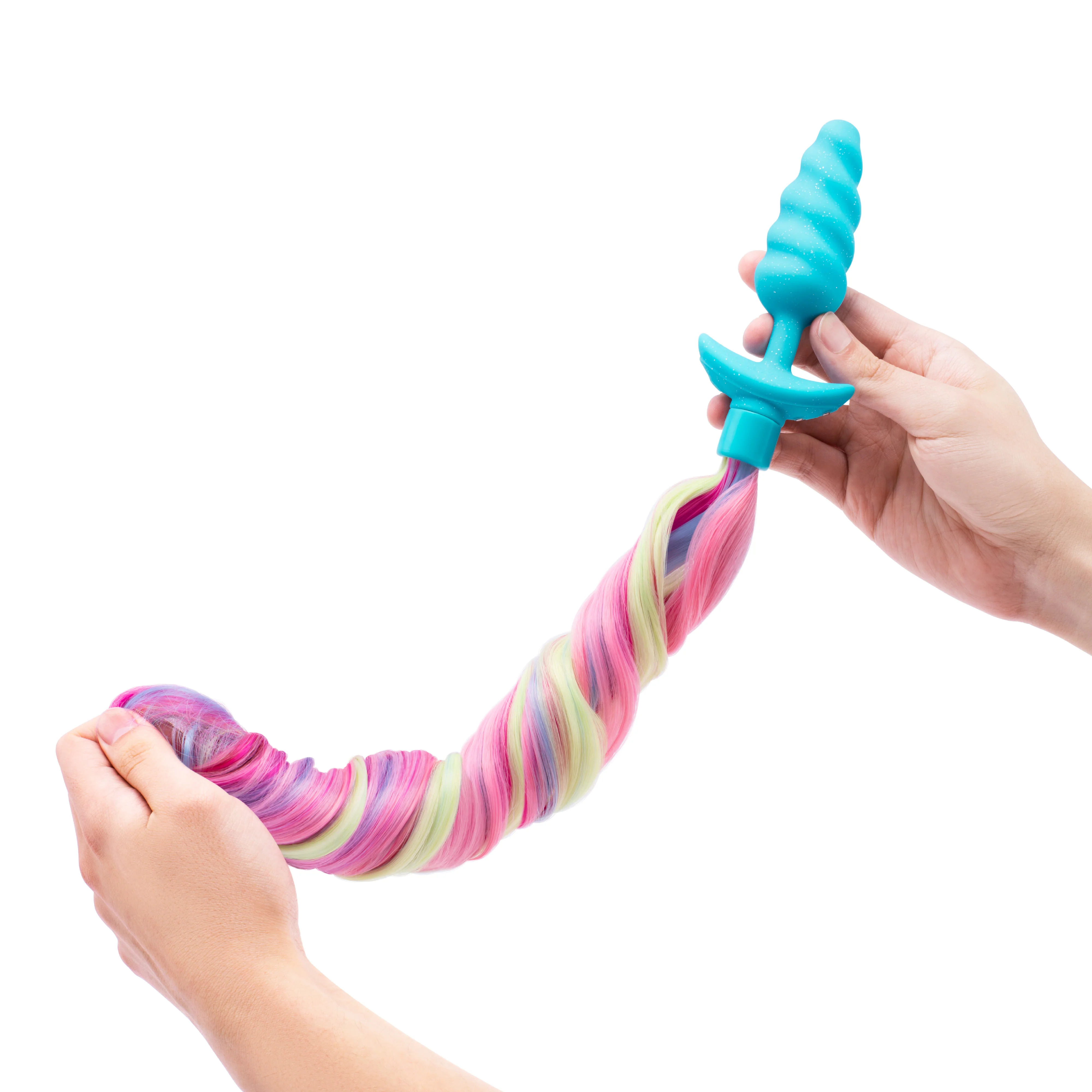 b-Vibe Unicorn Tail Vibrating Butt Plug - Image 4