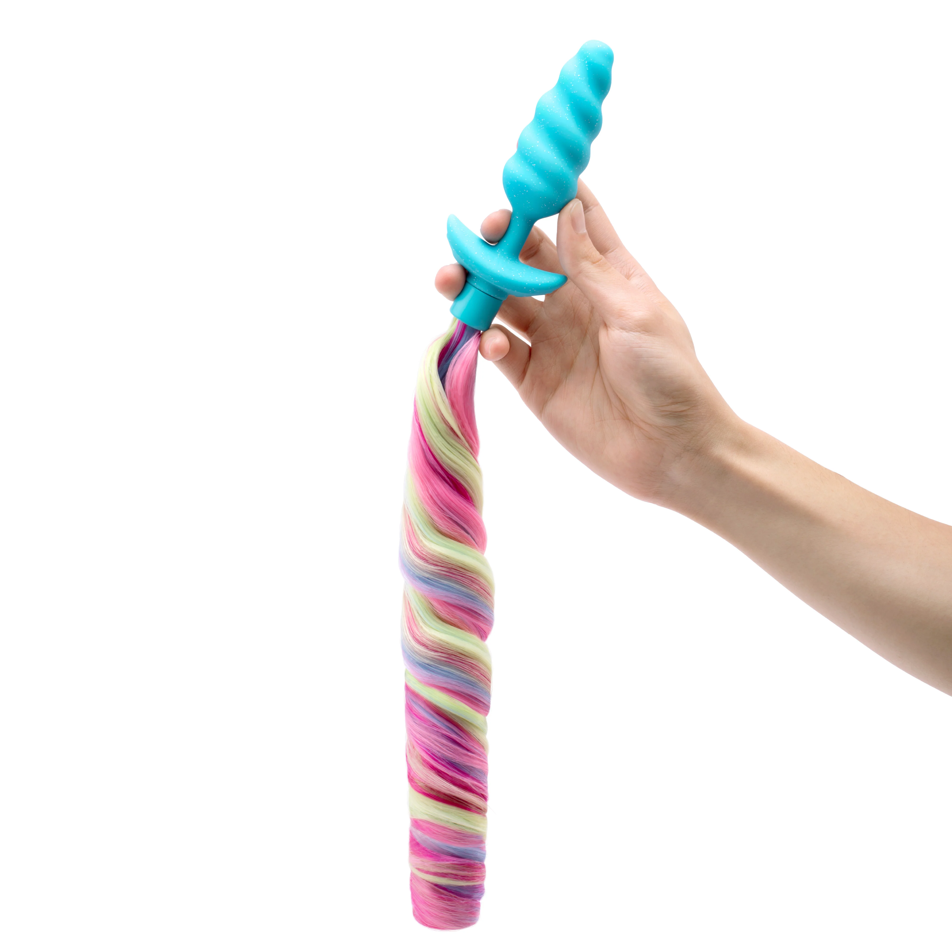 b-Vibe Unicorn Tail Vibrating Butt Plug - Image 5