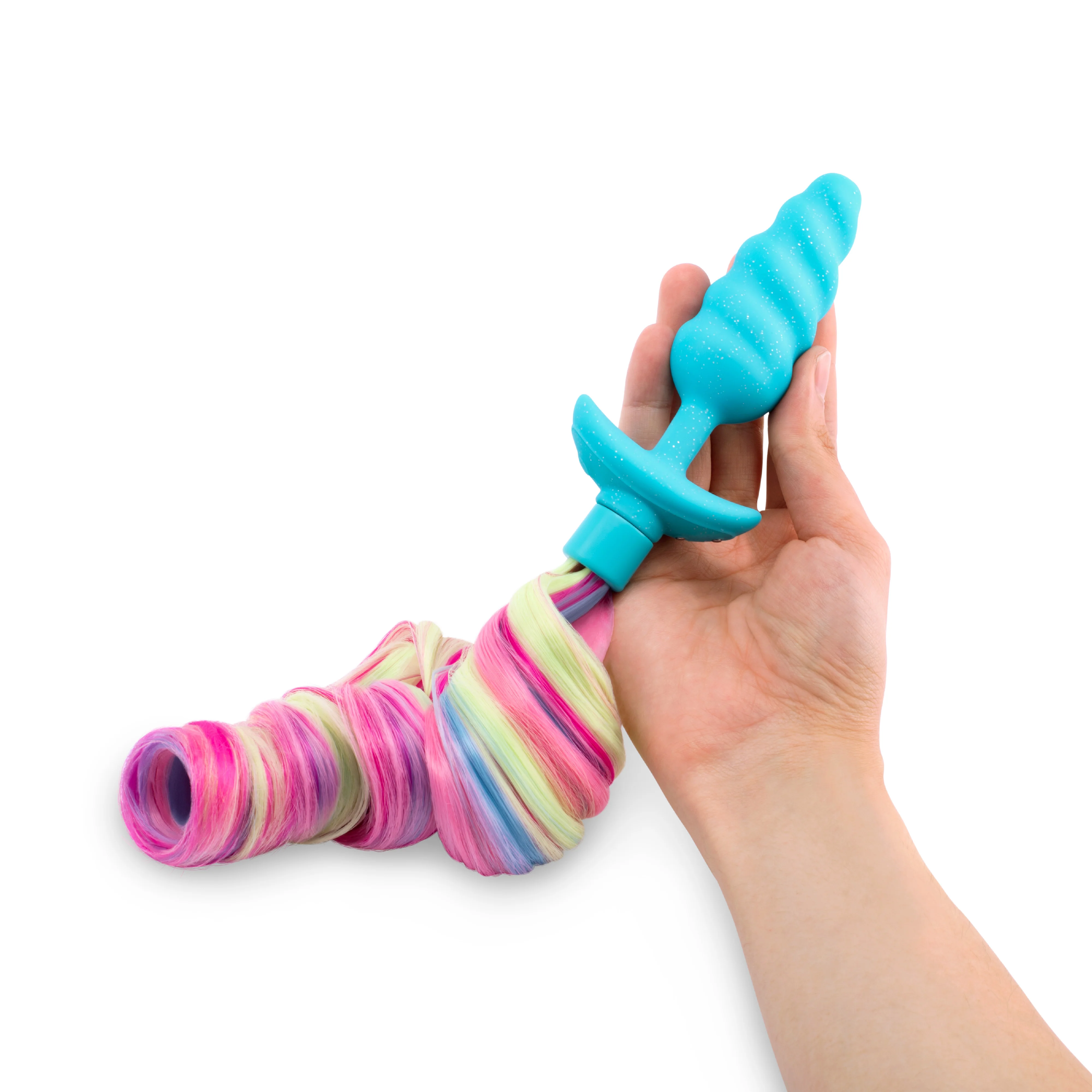 b-Vibe Unicorn Tail Vibrating Butt Plug - Image 6