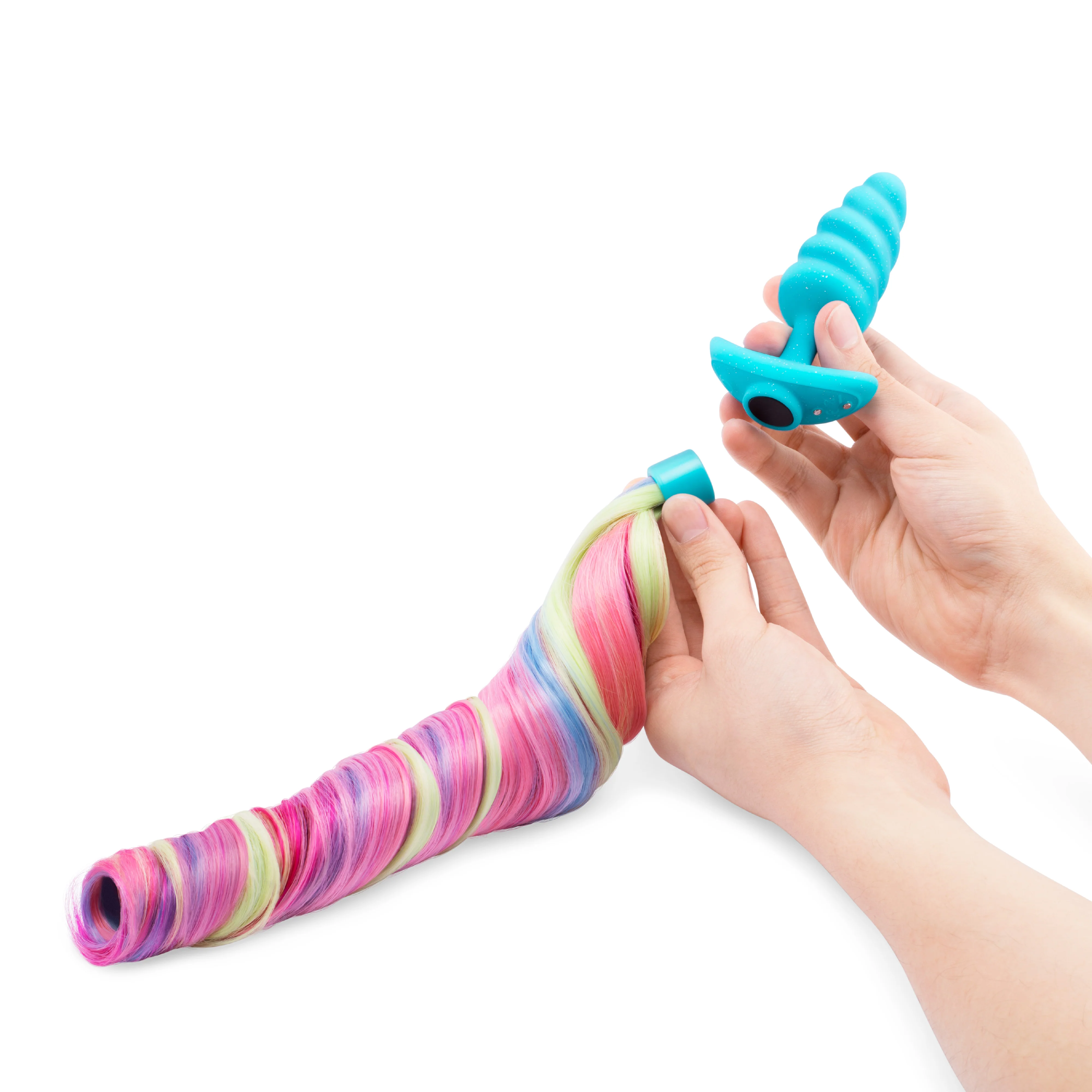 b-Vibe Unicorn Tail Vibrating Butt Plug - Image 7