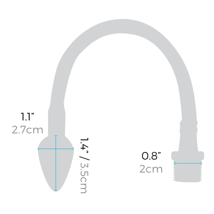 Black Anal Douche 35mm Length With 27mm Ball - Image 4