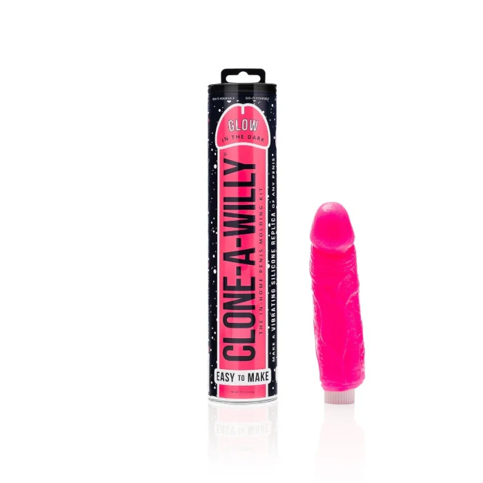 Clone-A-Willy Silicone DIY Homemade Vibrating Dildo Penis Molding Kit - Glow in the Dark Pink - Image 2