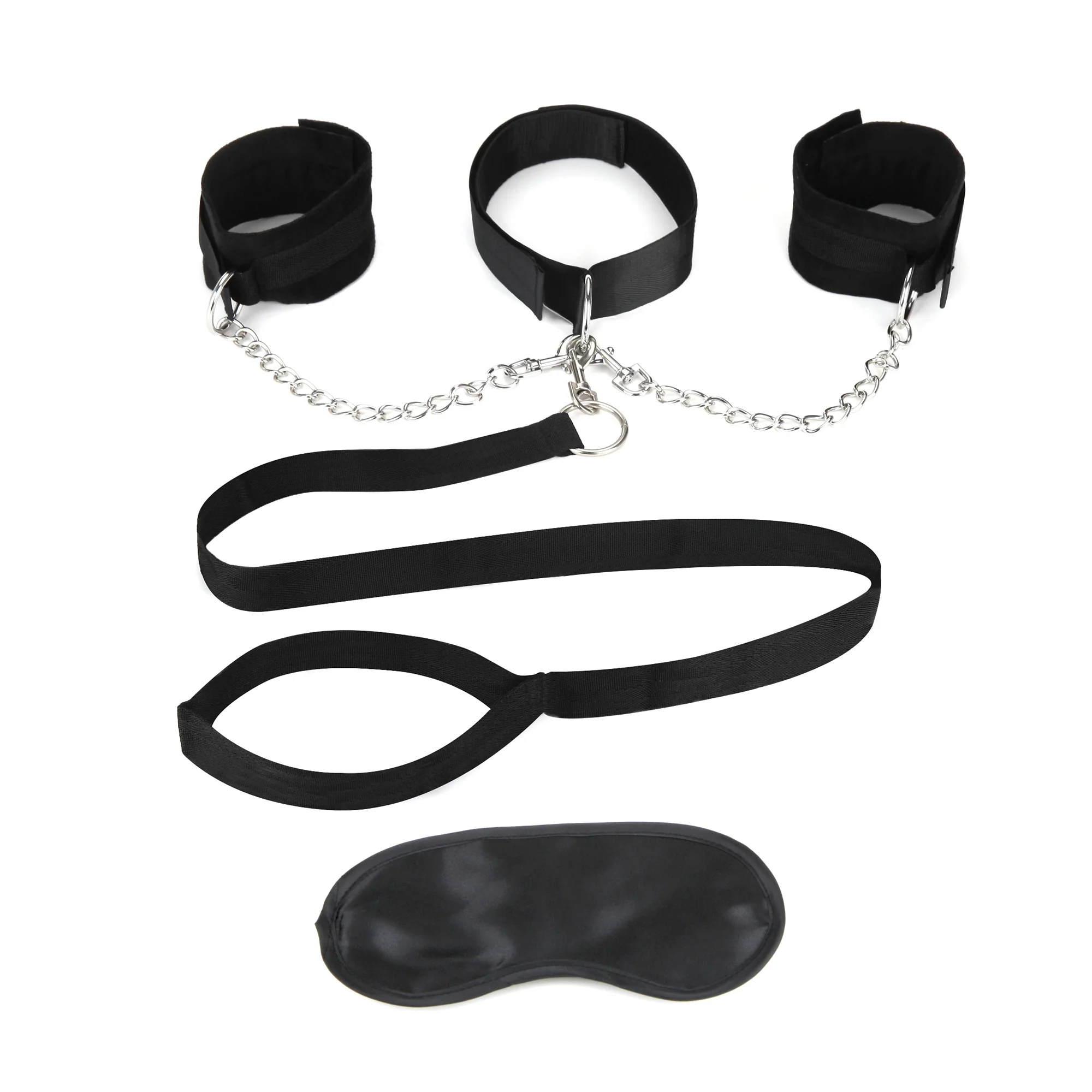 Collar Leash with Cuffs Set