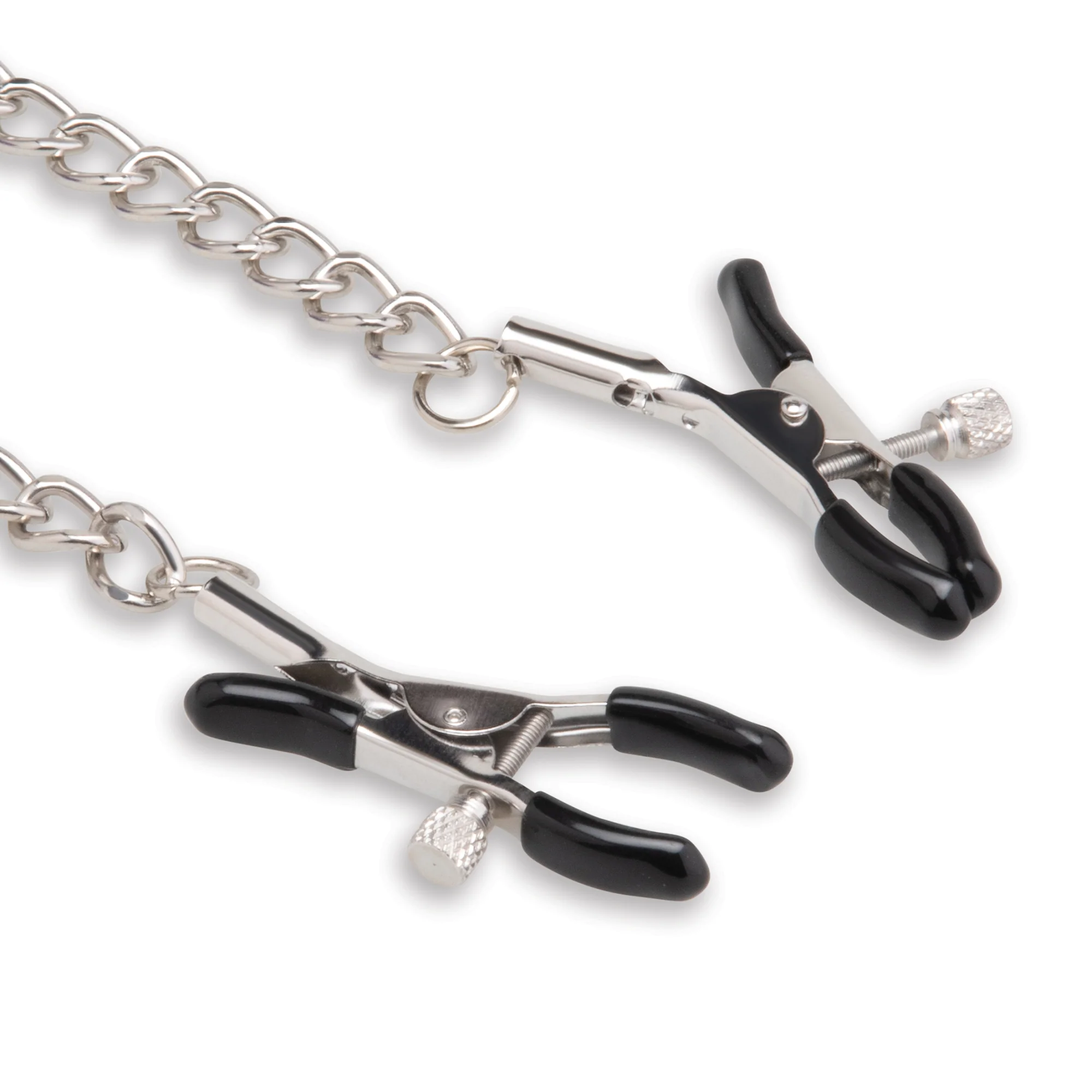 Collar & Nipple Clamps with Satin Blindfold - Image 8