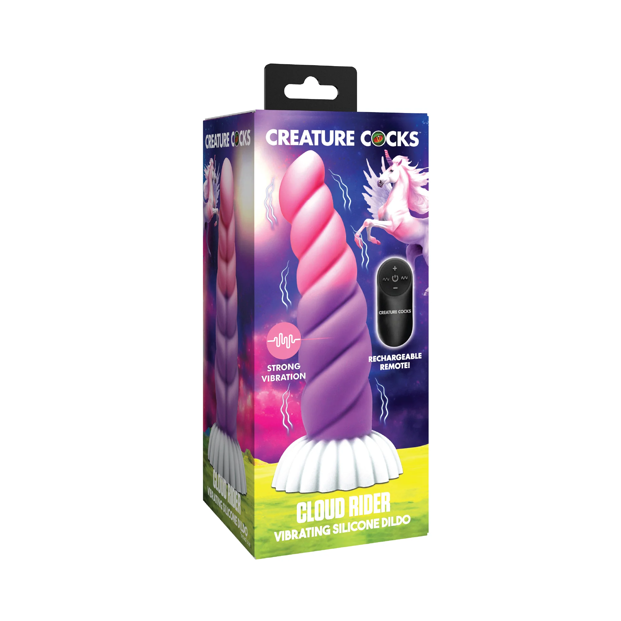 Creature Cocks Cloud Rider Unicorn Rechargeable Silicone Dildo - Multicolor - Image 4