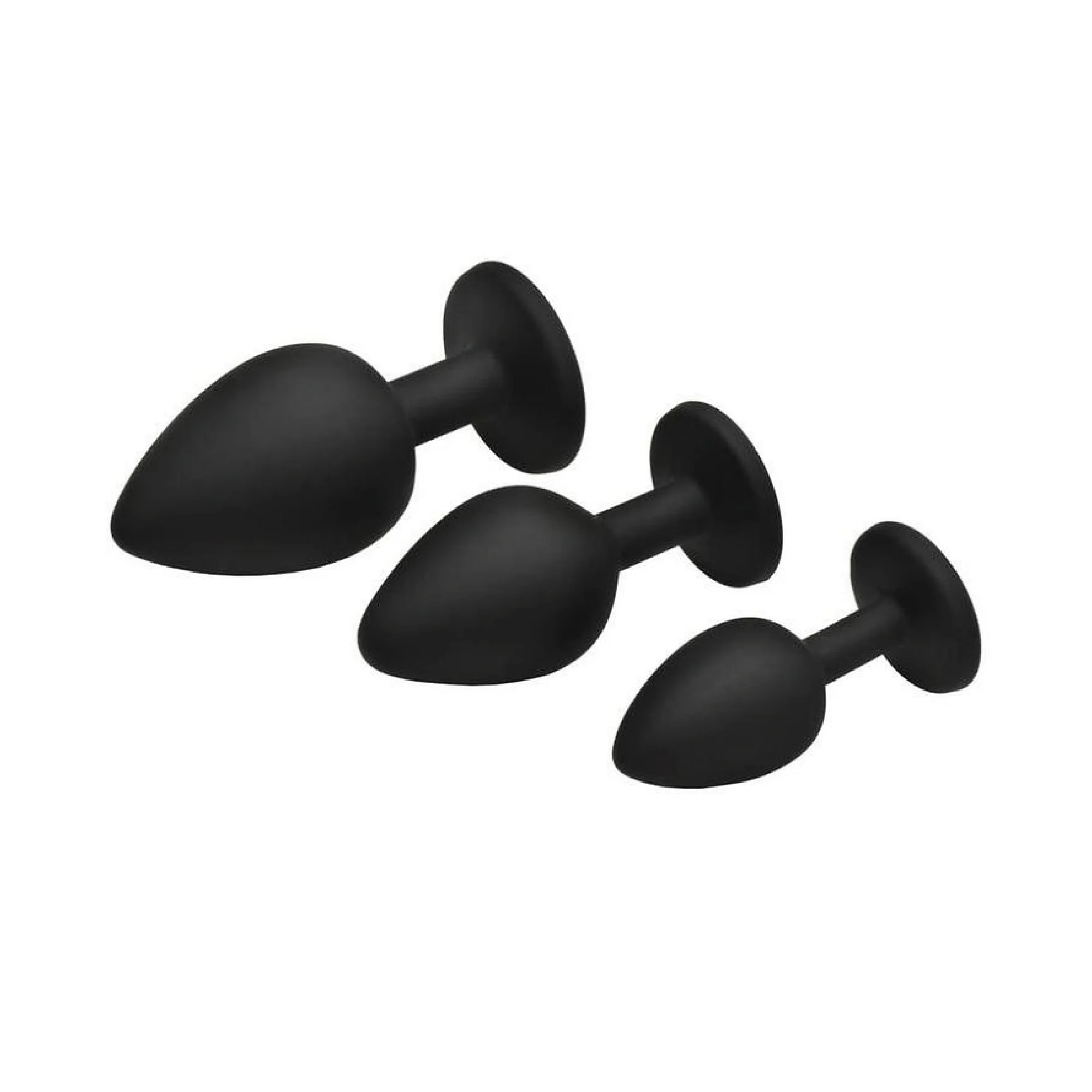 Creature Cocks Red Eye Metal Butt Plug Set (3 Piece) - Black/Red - Image 3
