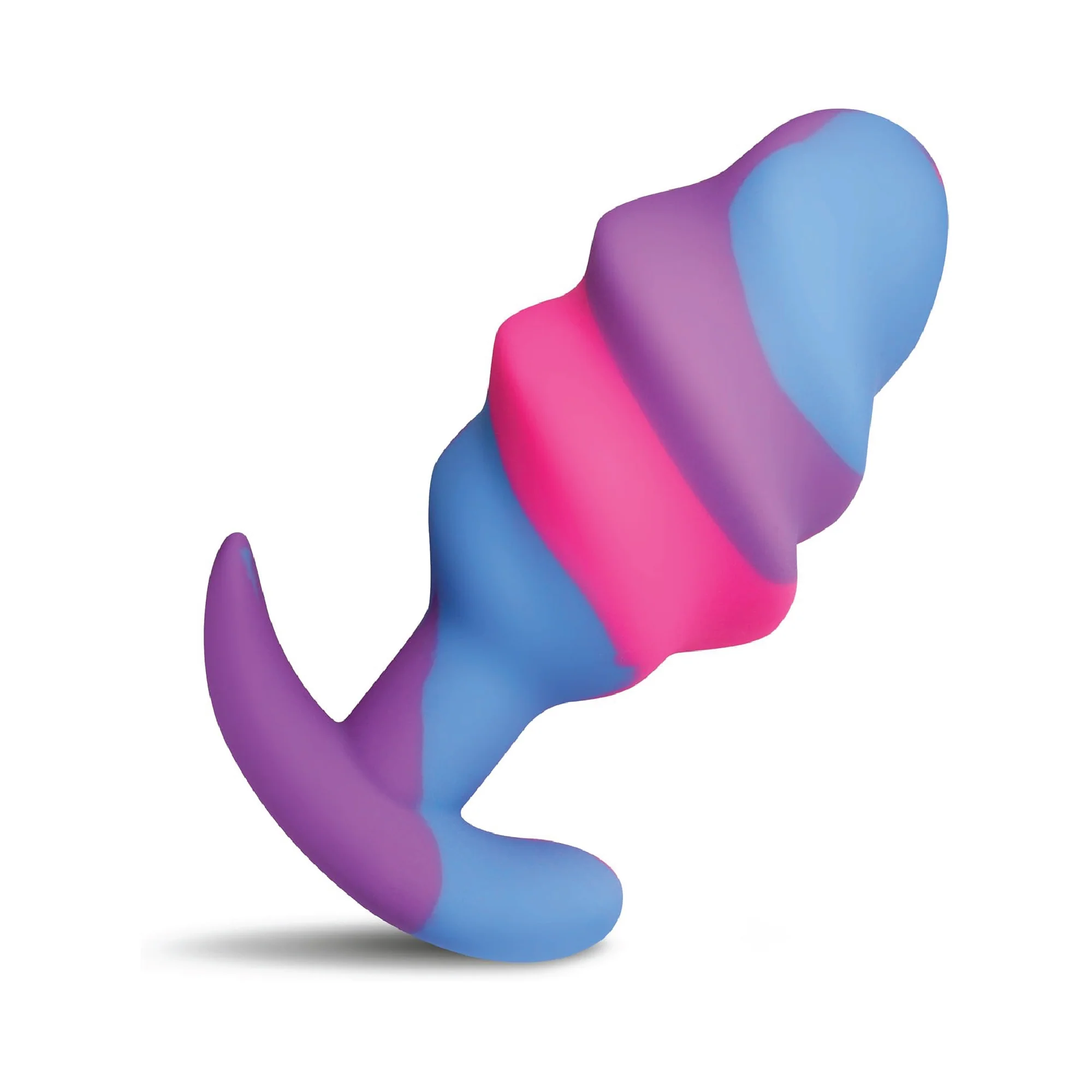 Creature Cocks Unicorn Swirl Silicone Butt Plug - Large - Multicolor