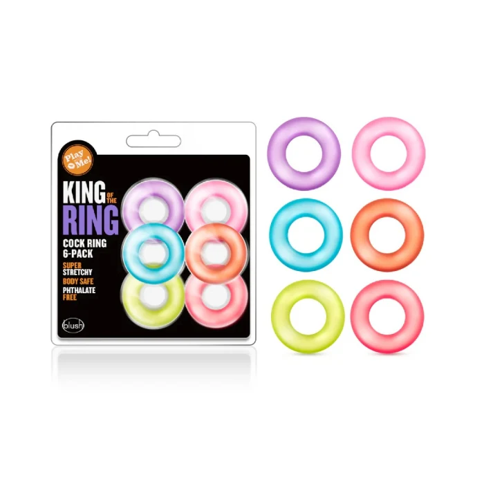 Play with Me King of the Ring Cock Ring 6-Pack Set - Image 10