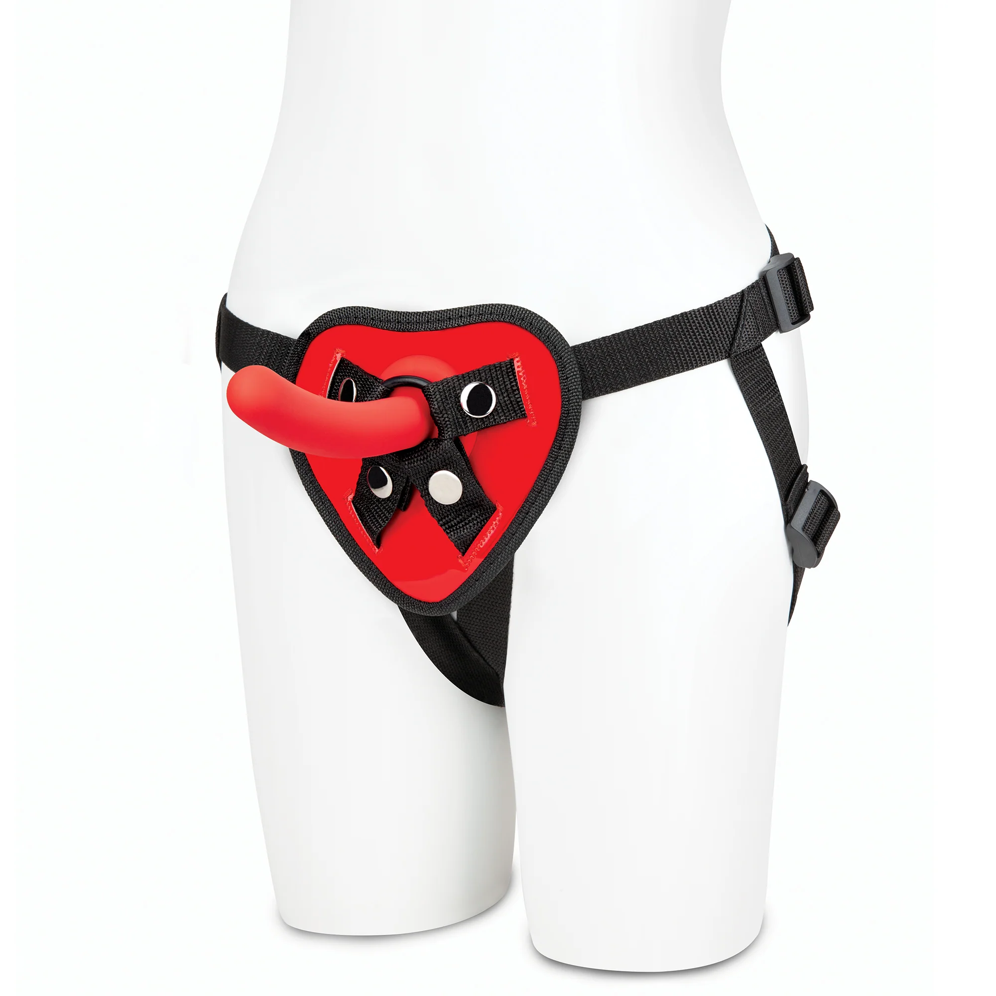 Red Heart Strap On Dildo Set - Image 3
