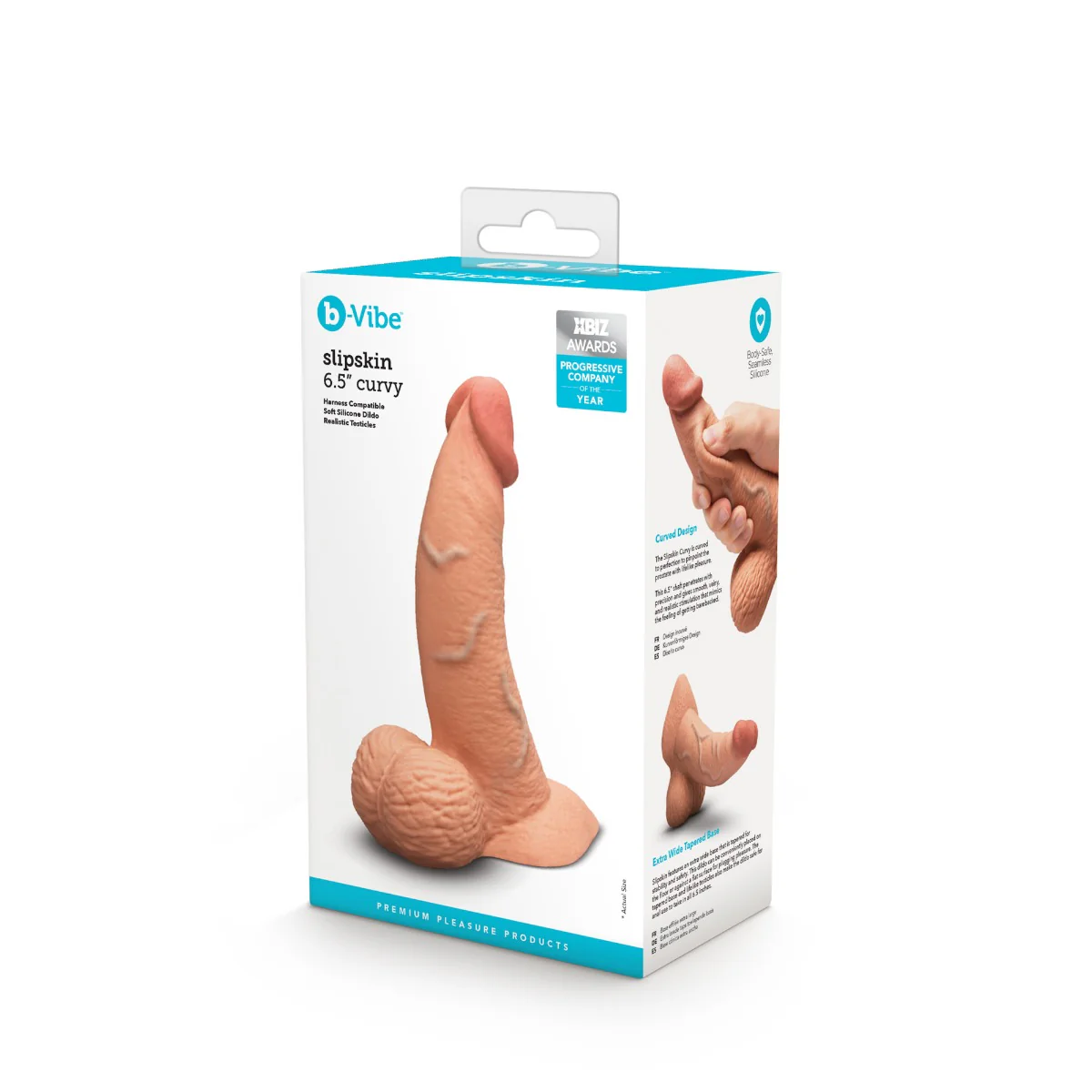 Slipskin Realistic Silicone Dildo - Curvy - Image 11