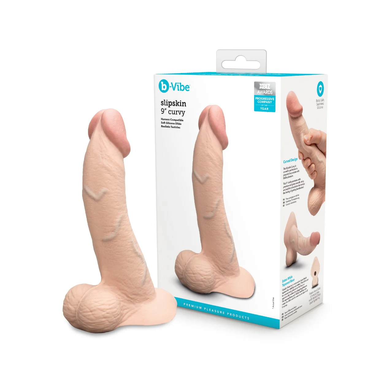 Slipskin Realistic Silicone Dildo - Curvy - Image 119