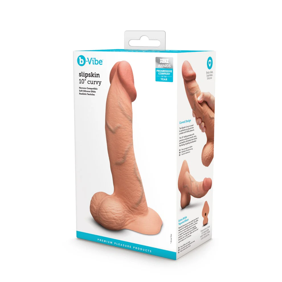 Slipskin Realistic Silicone Dildo - Curvy - Image 131