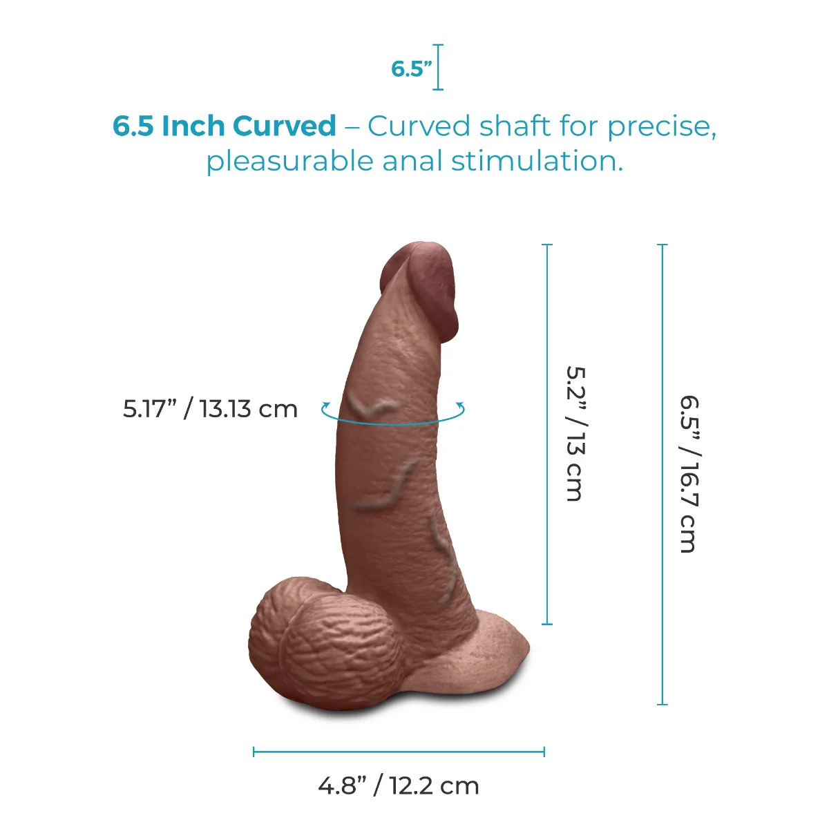 Slipskin Realistic Silicone Dildo - Curvy - Image 176