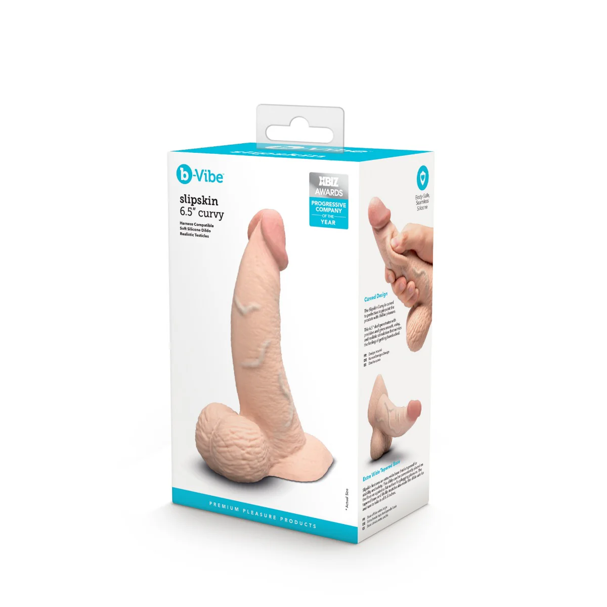 Slipskin Realistic Silicone Dildo - Curvy - Image 30