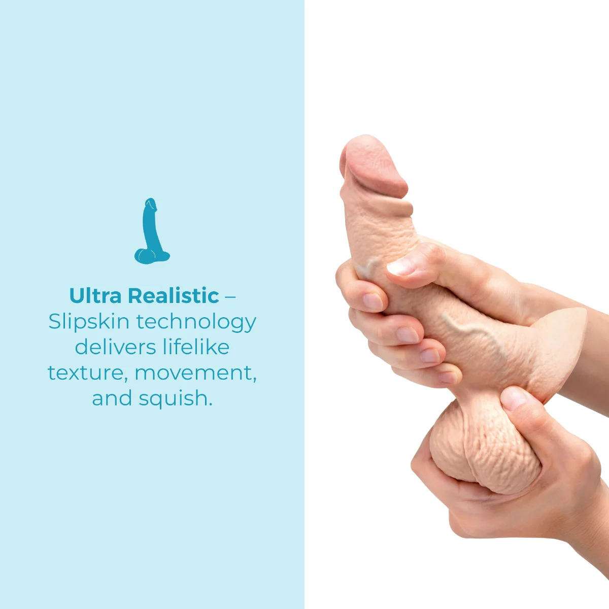 Slipskin Realistic Silicone Dildo - Curvy - Image 35