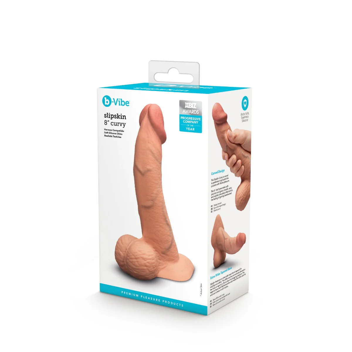 Slipskin Realistic Silicone Dildo - Curvy - Image 49