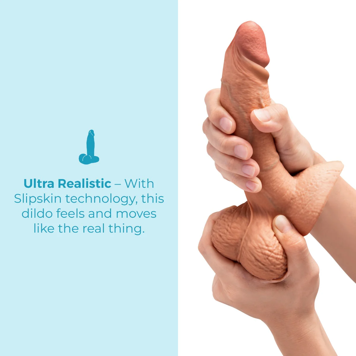 Slipskin Realistic Silicone Dildo - Girthy - Image 17