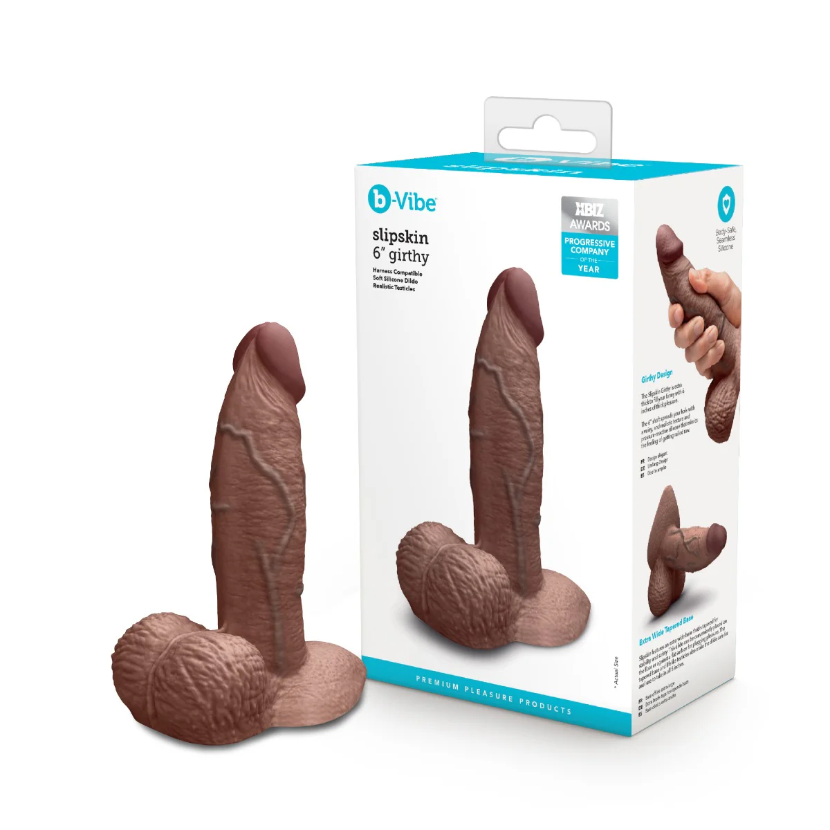 Slipskin Realistic Silicone Dildo - Girthy - Image 173