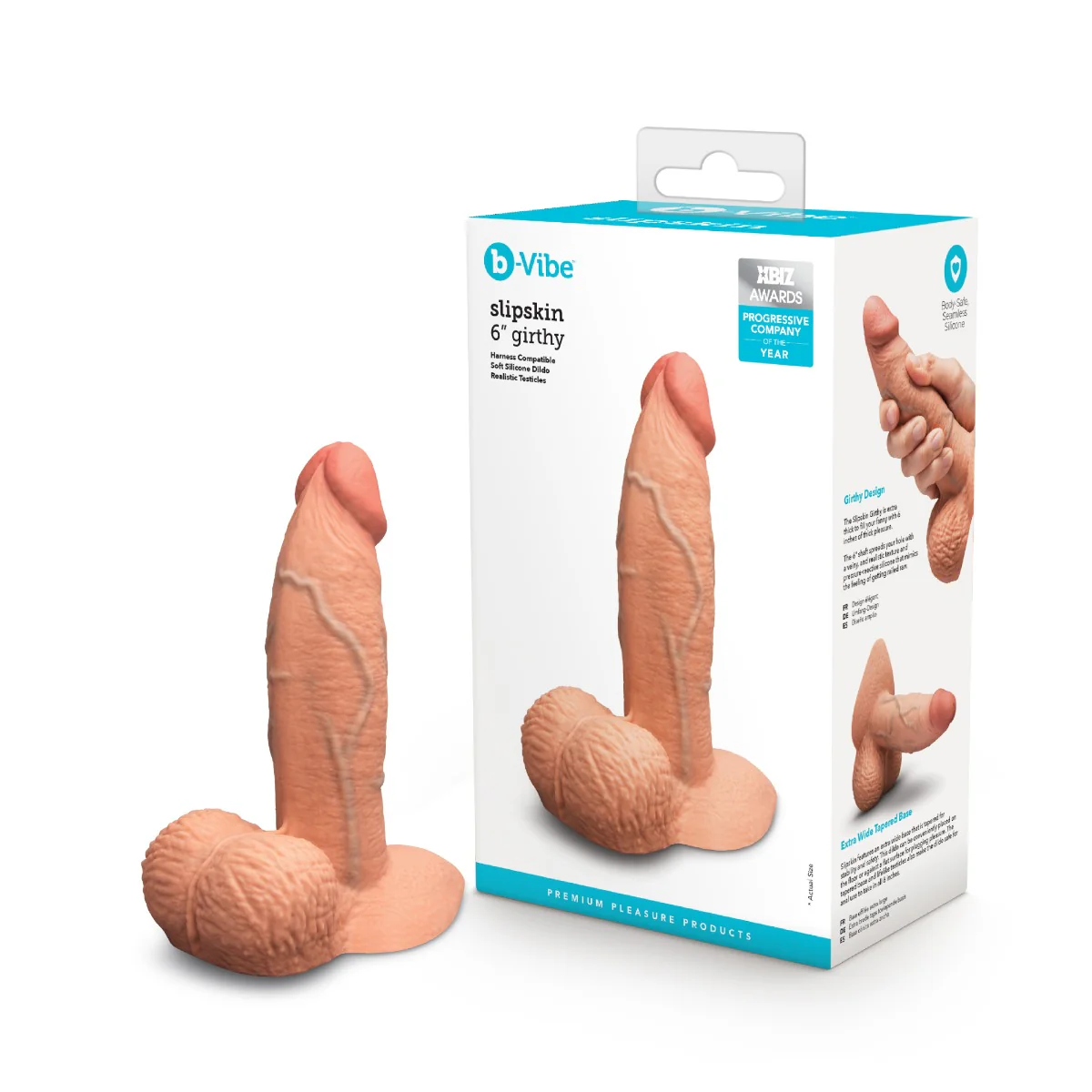 Slipskin Realistic Silicone Dildo - Girthy - Image 23